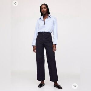 GAP High Rise Stride Wide-Leg Ankle Khakis - Black, NWT